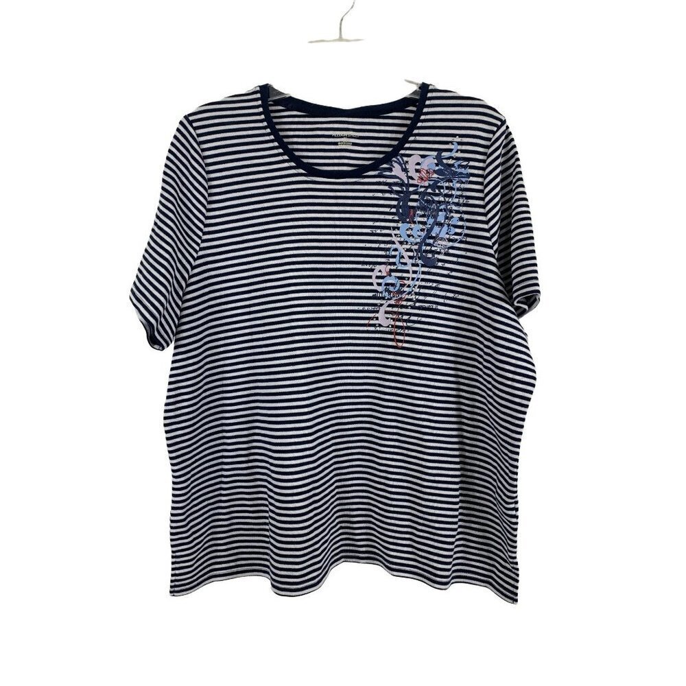 Allison Daley Women's Stripped Floral Top